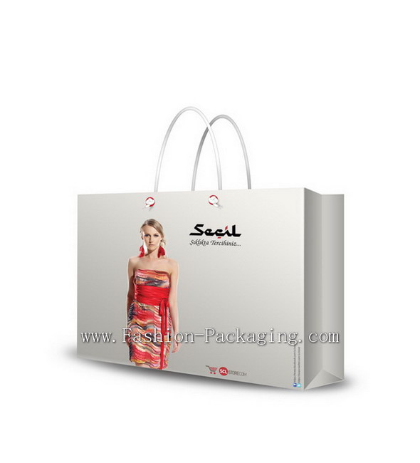 Luxury prompt paper bag for apparel shopping