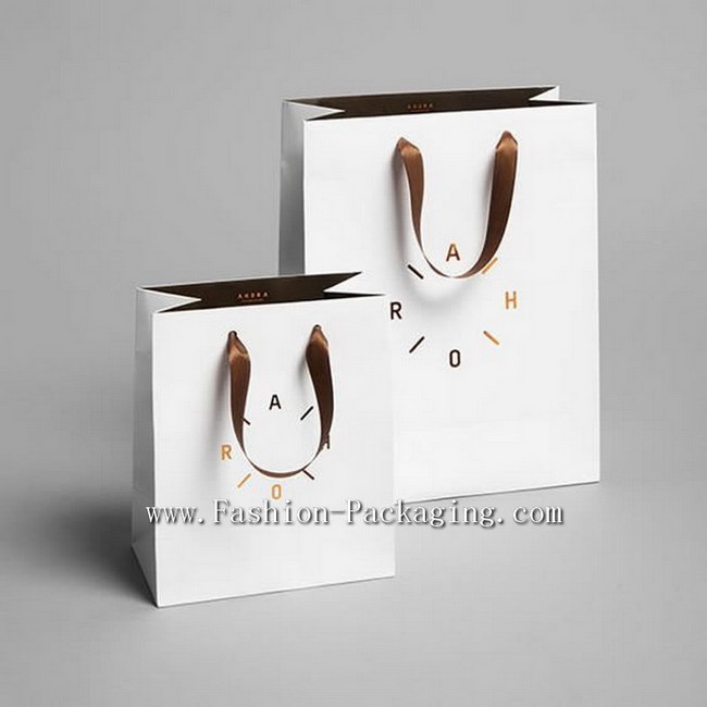 Paper Shopping Bag with ribbon handle