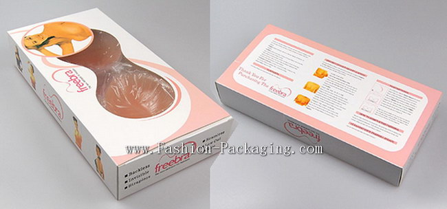 Paper box with pvc window for Free Bra Packaging