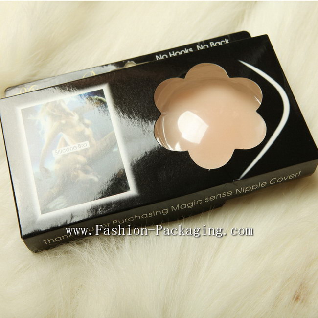 Custom Printed Paper box with window for Nipple Cover Packaging