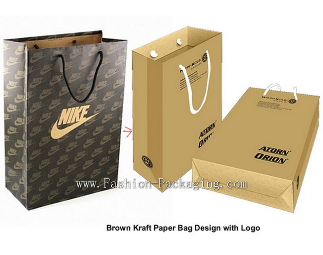 Naturl Kraft Shopping bag with brand for shoe box