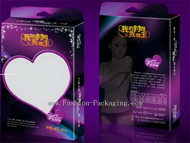 Panties Box Design with Heart Window