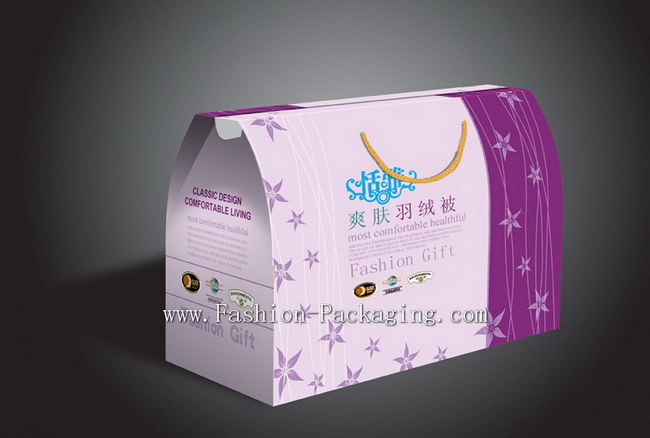 Quilt Packaging Box with Rope design