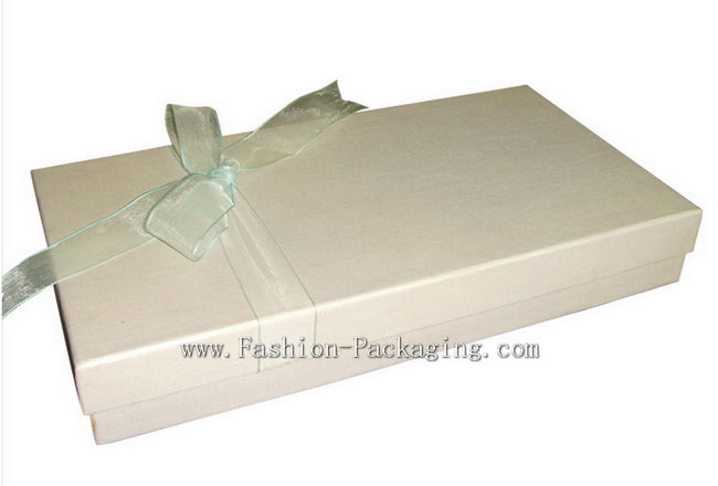 Luxury apparel gift box with ribbon bow