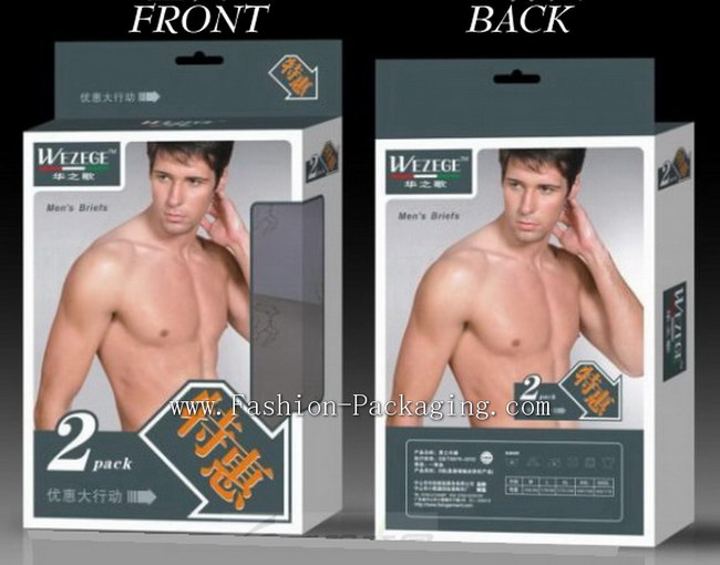 underwear packaging box (front and back design)