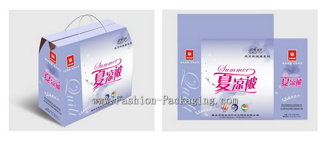 Custom Corrugated Box for Quilt Box Packaging with artwork Design