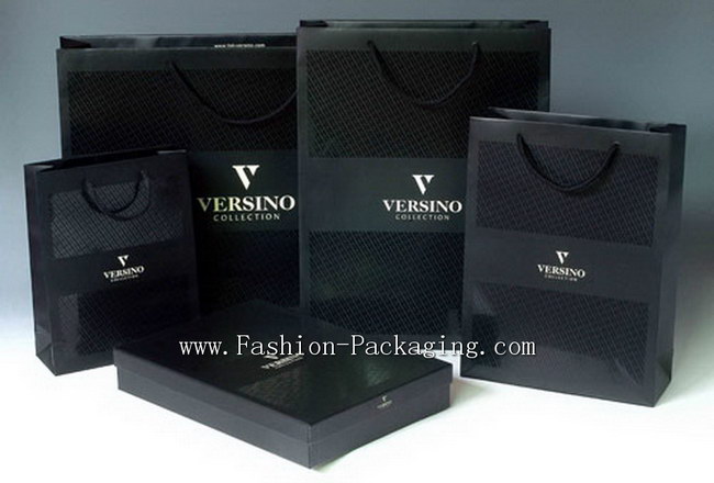 Luxury Black Clothing Packaging with Brand design