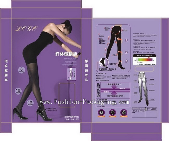 Custom printed Paper silk stockings box design