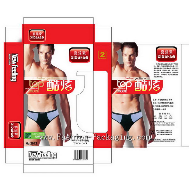 Paper Box Box with Custom Design for Man Panties