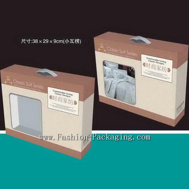 Packaging Box with handle design for Home Textile