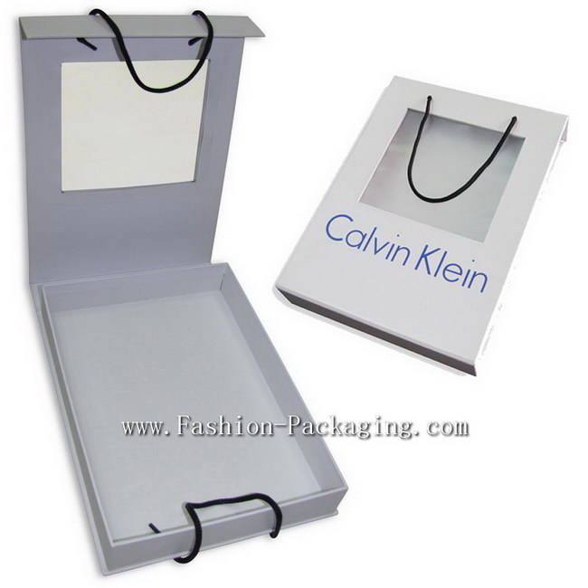 Luxury Gift Box with window and rope handle