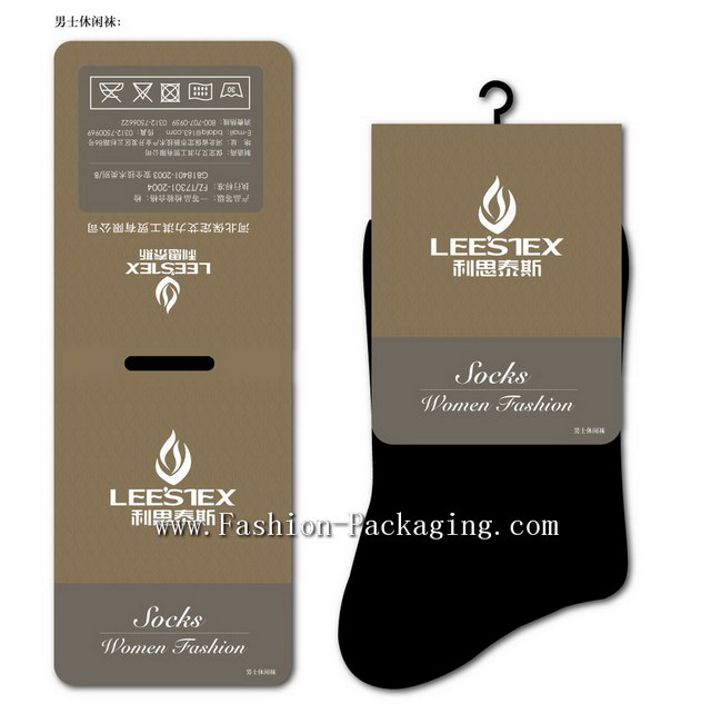 Custom Paper Card for Man sock packaging