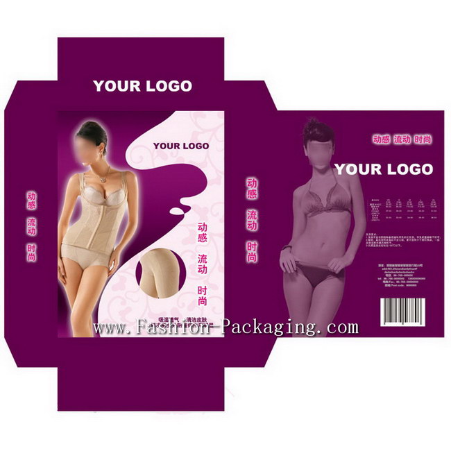 Woman Lingerie packaging box with pvc window design