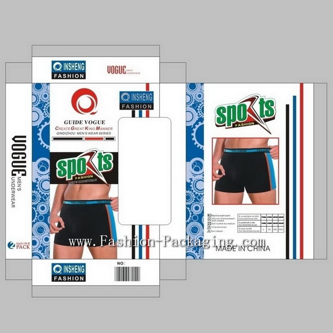 Printing Underware Box with window Design