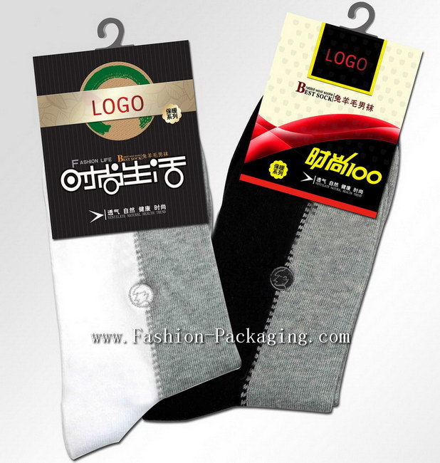 Custom sock card packaging