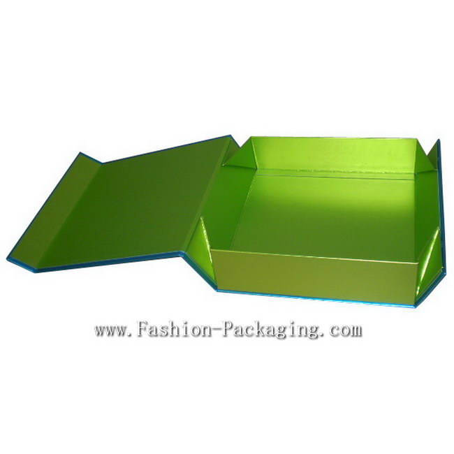 Foldable Rigid Box with shiny foil cover