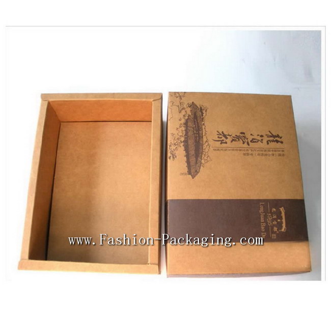 Natual Brown kraft Apparel paper box with color printing