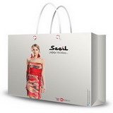 Luxury prompt paper bag for apparel shopping