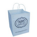 White Kraft Paper Shopping Bag with Handle