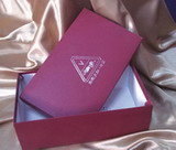 Luxury Printed Cardboard Shoe Box with silver embossed logo