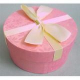 Round Gift Box with Ribbon for Lingerie