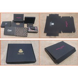 Black Box with Hot stamped Logo for Clothing Packaging
