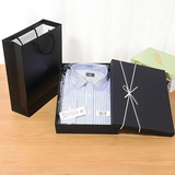 Custom Black Shirt Box with match paper bag